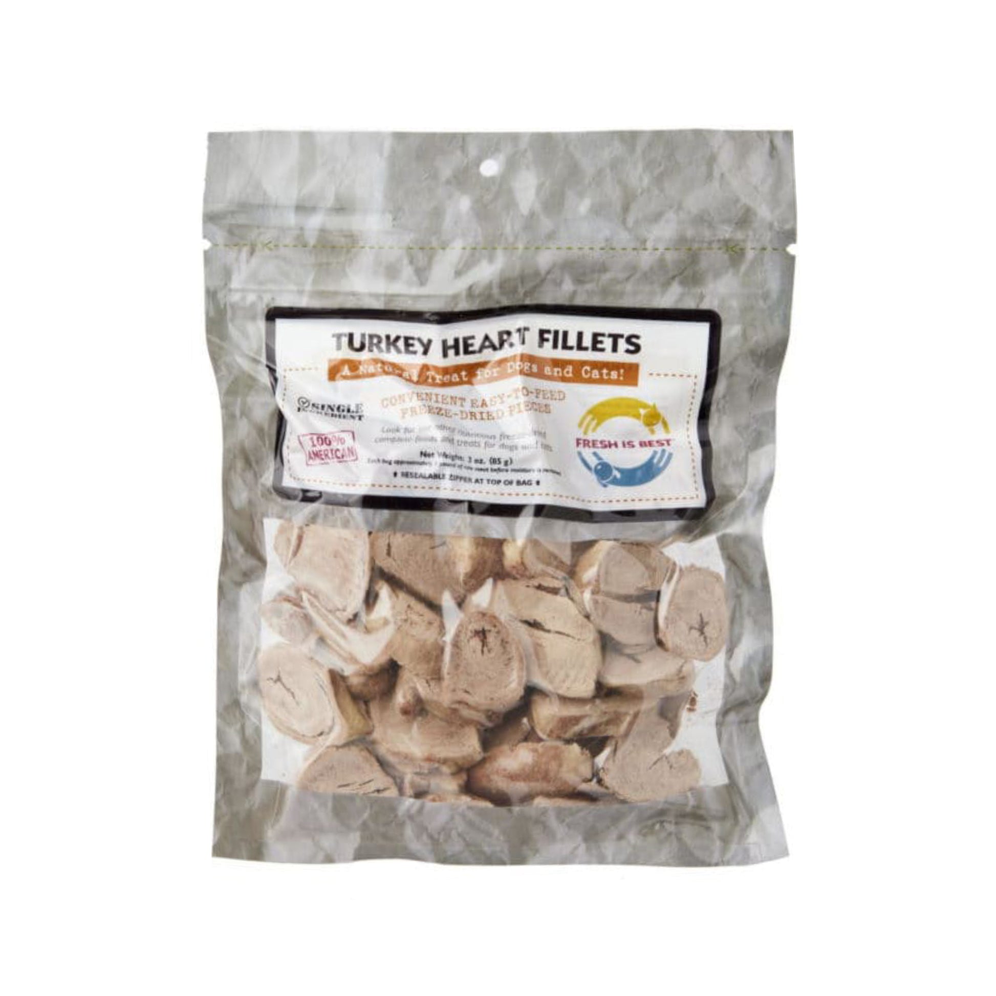 Fresh Is Best🐱🐶Freeze Dried Turkey Heart Fillets 3oz