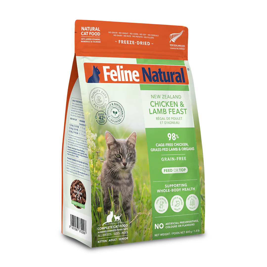 Feline Natural🐱Chicken & Lamb Feast Freeze Dried Cat Food