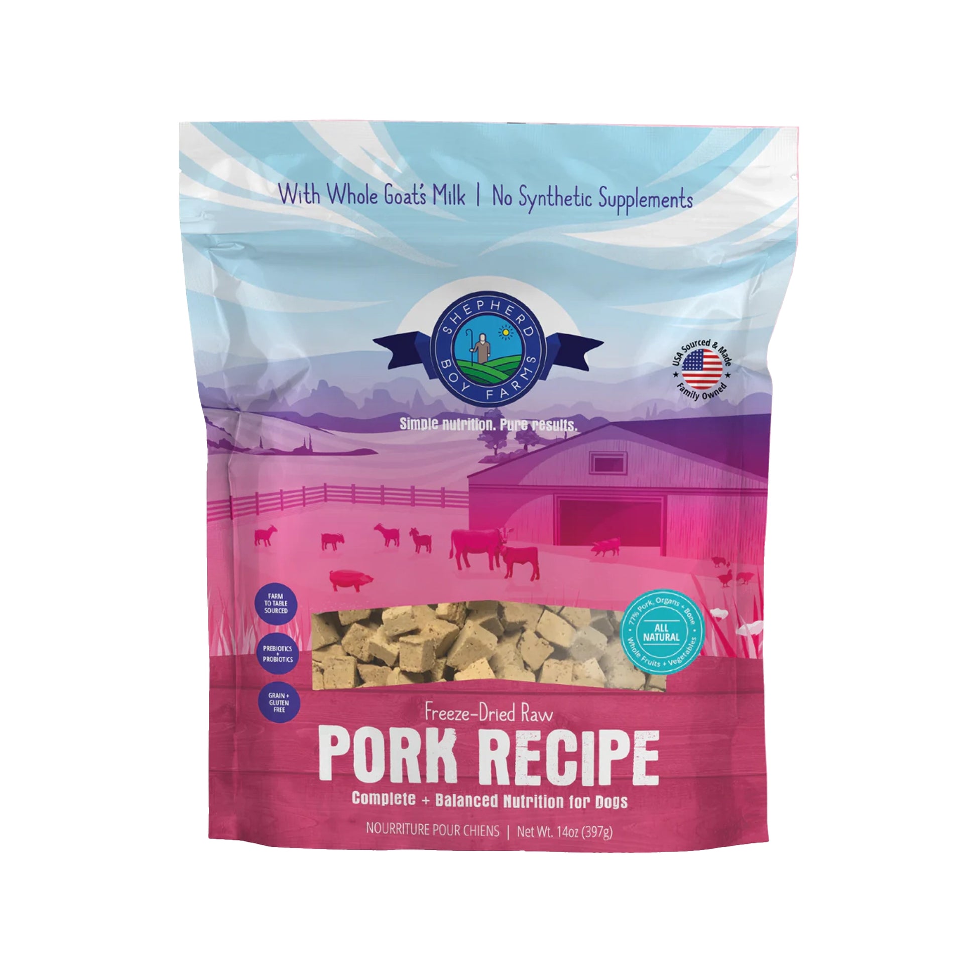 Shepherd Boy Farms🐱🐶Freeze-Dried Raw Food - Pork Platter