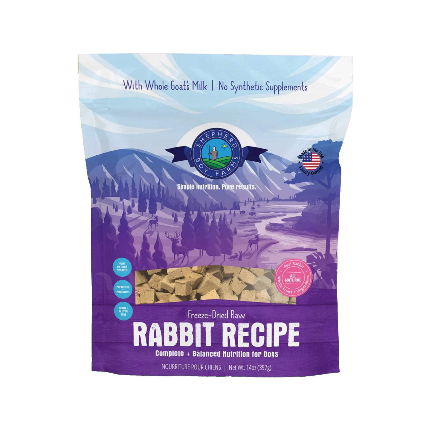 Shepherd Boy Farms🐱🐶Freeze-Dried Raw Food - Rabbit Feast 14oz