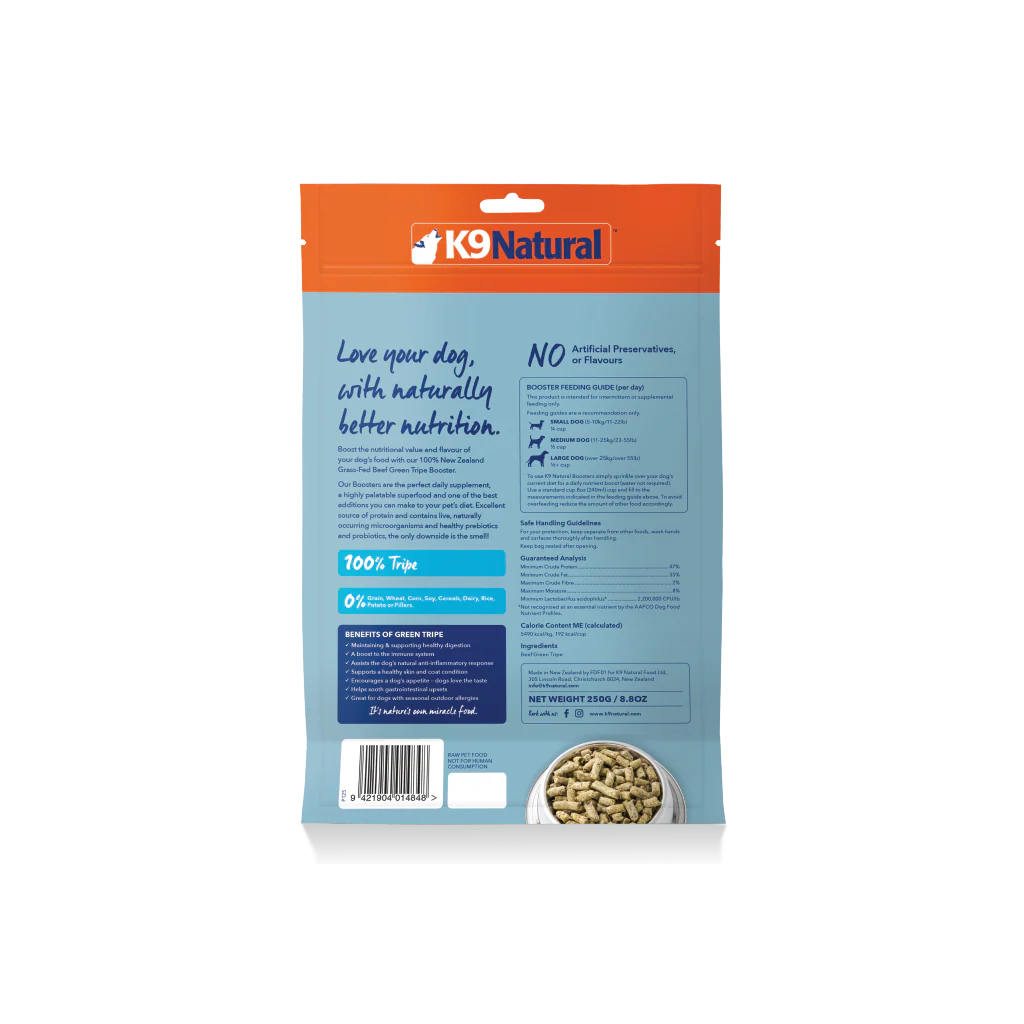 K9 Natural🐶Beef Green Tripe Freeze Dried Booster