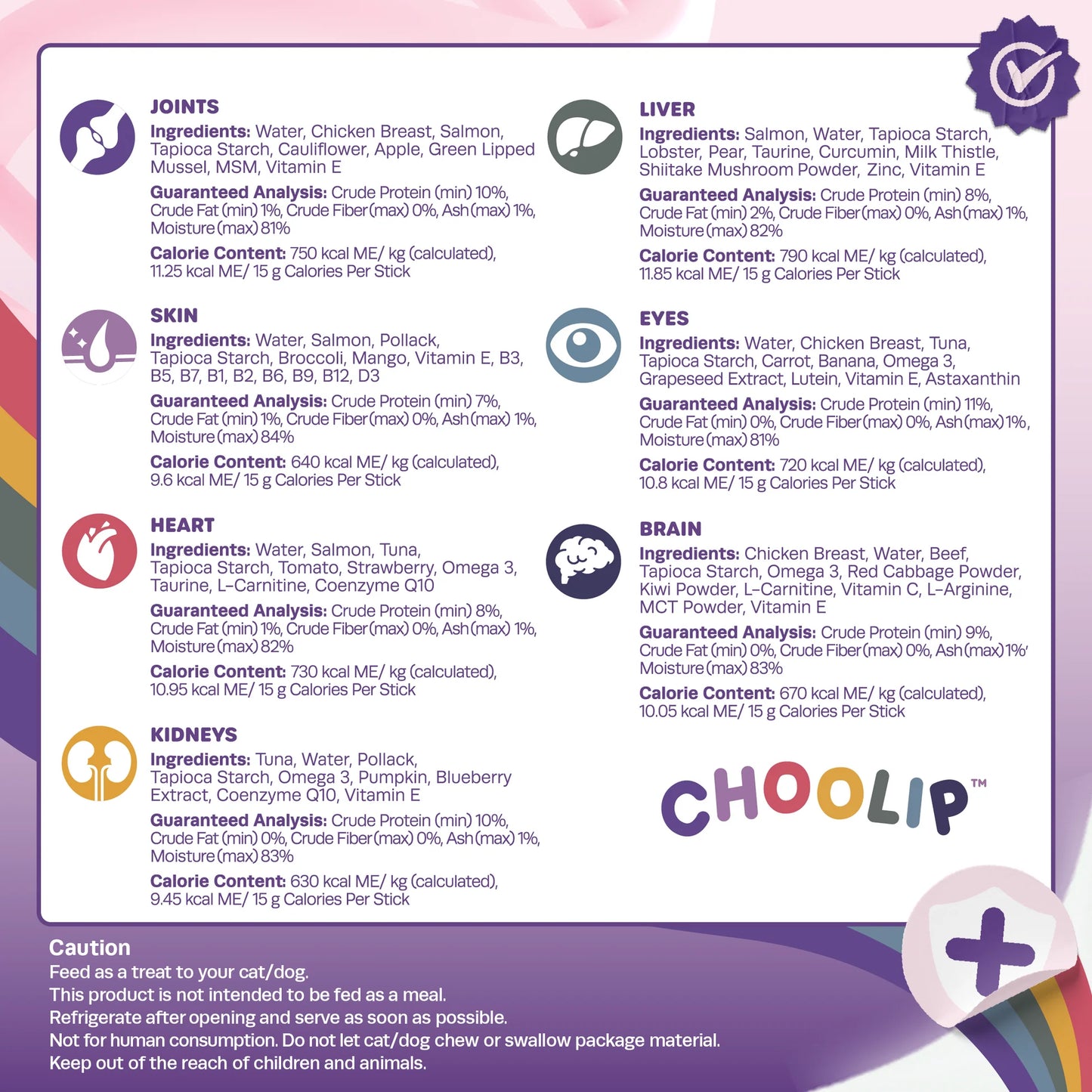 Choolip🐱🐶Squeeze Vita Stick Variety Pouch 7pk