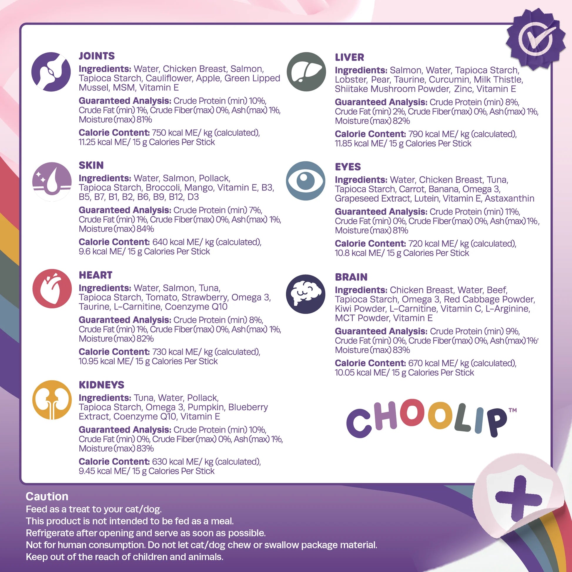 Choolip🐱🐶Squeeze Vita Stick Variety Pouch 7pk