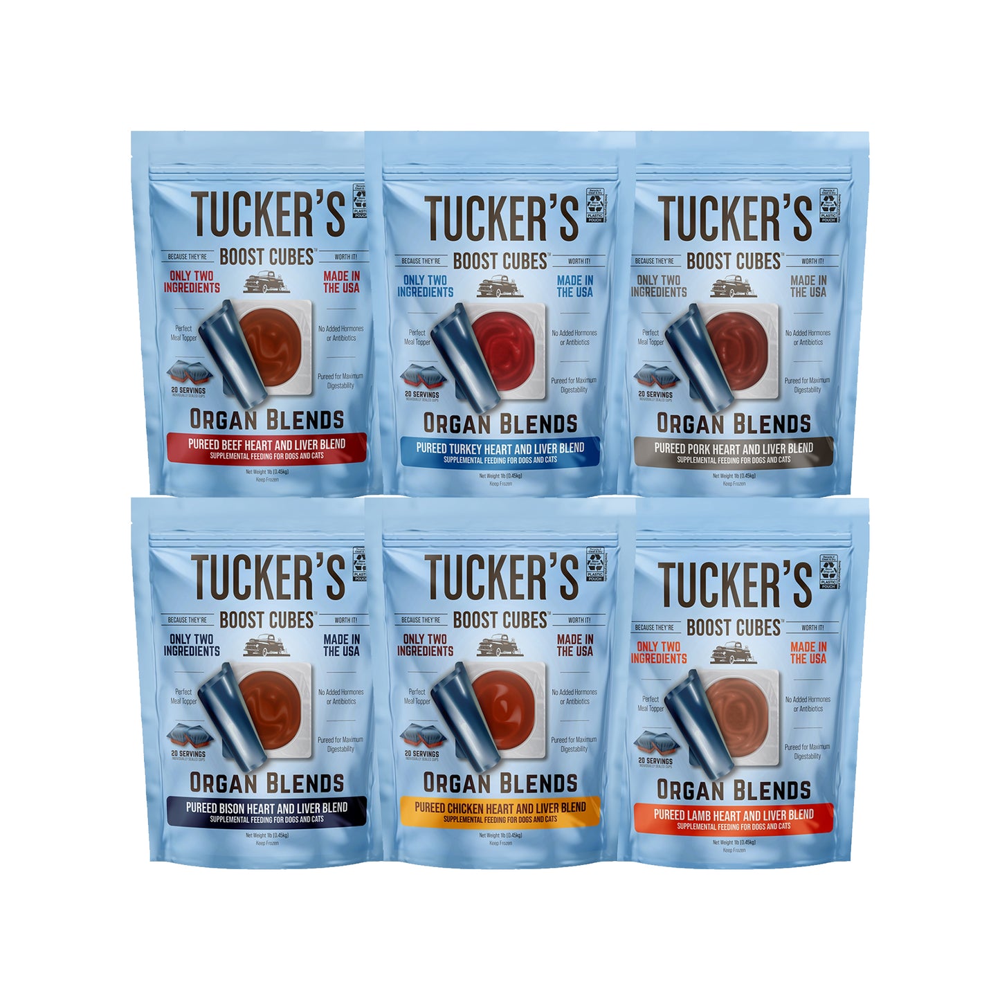 Tucker's🐱🐶Raw Frozen Boost Cube Organ Blends 1lb