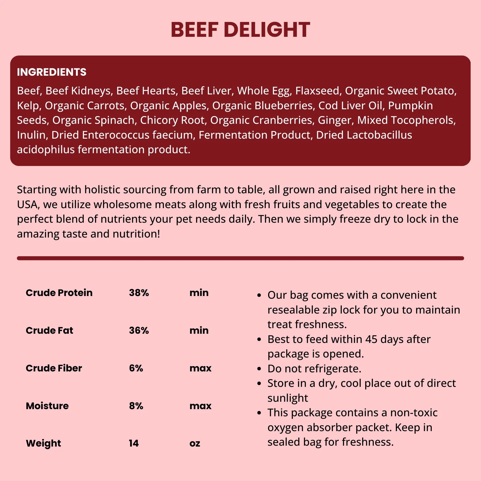 Shepherd Boy Farms🐱🐶Freeze-Dried Raw Food - Beef Delight