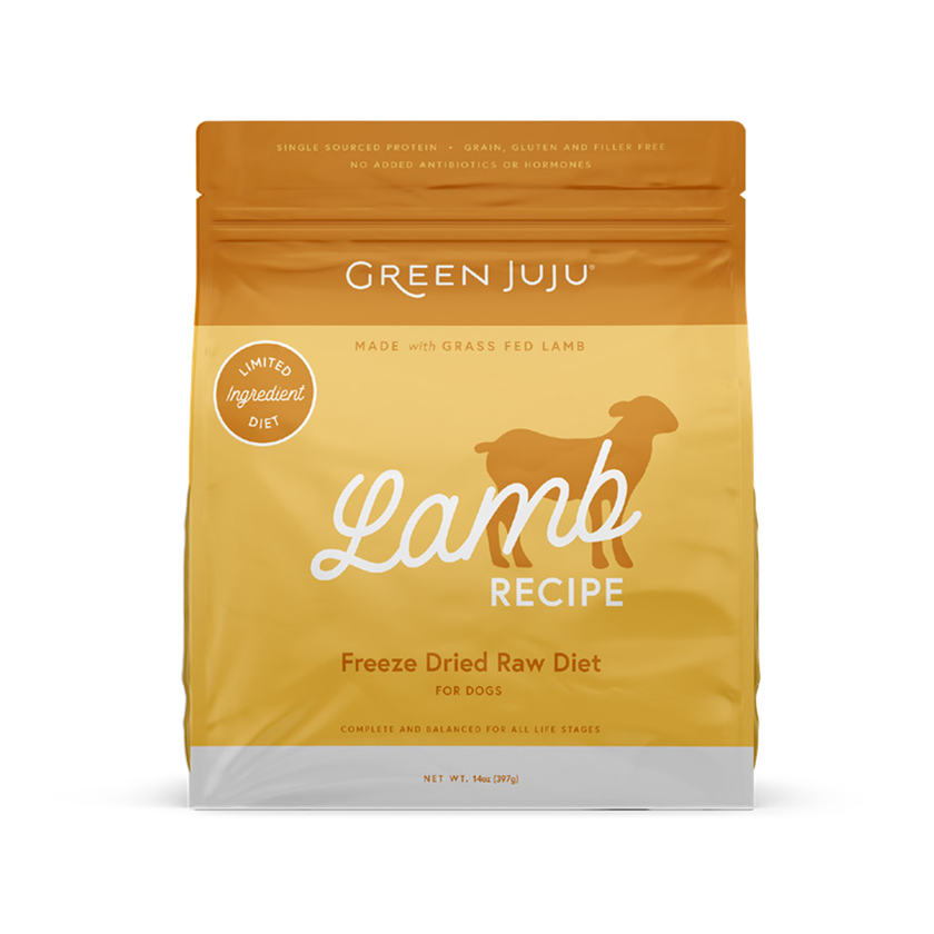 Green JuJu🐶Freeze Dried Raw Diet Lamb Recipe 14oz