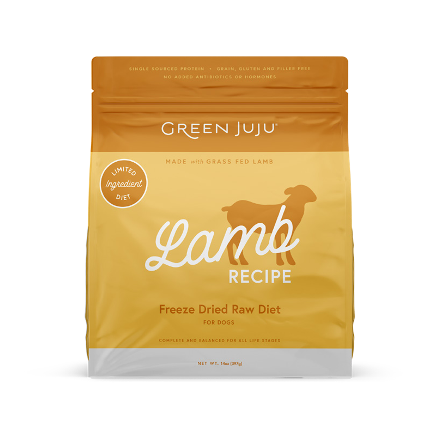 Green JuJu🐶Freeze Dried Raw Diet Lamb Recipe 14oz