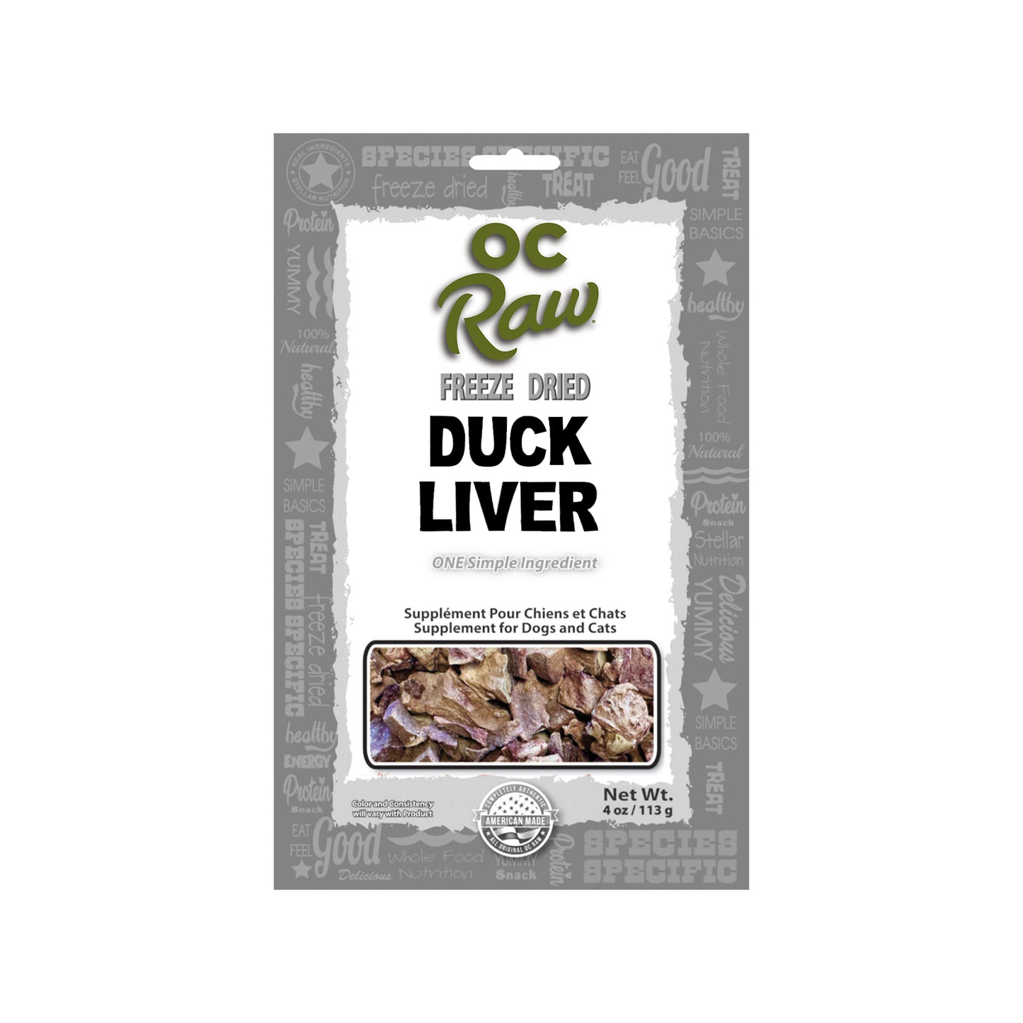 OC RAW🐱🐶Freeze Dried Duck Liver 4oz