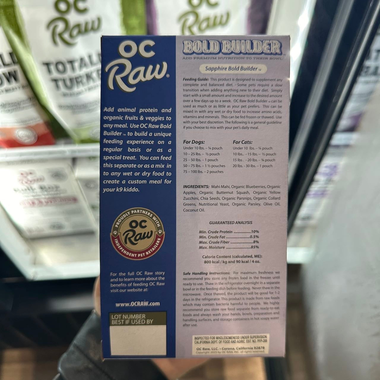 OC RAW🐱🐶Frozen Bold Builders - Sapphire Mahi 2lb