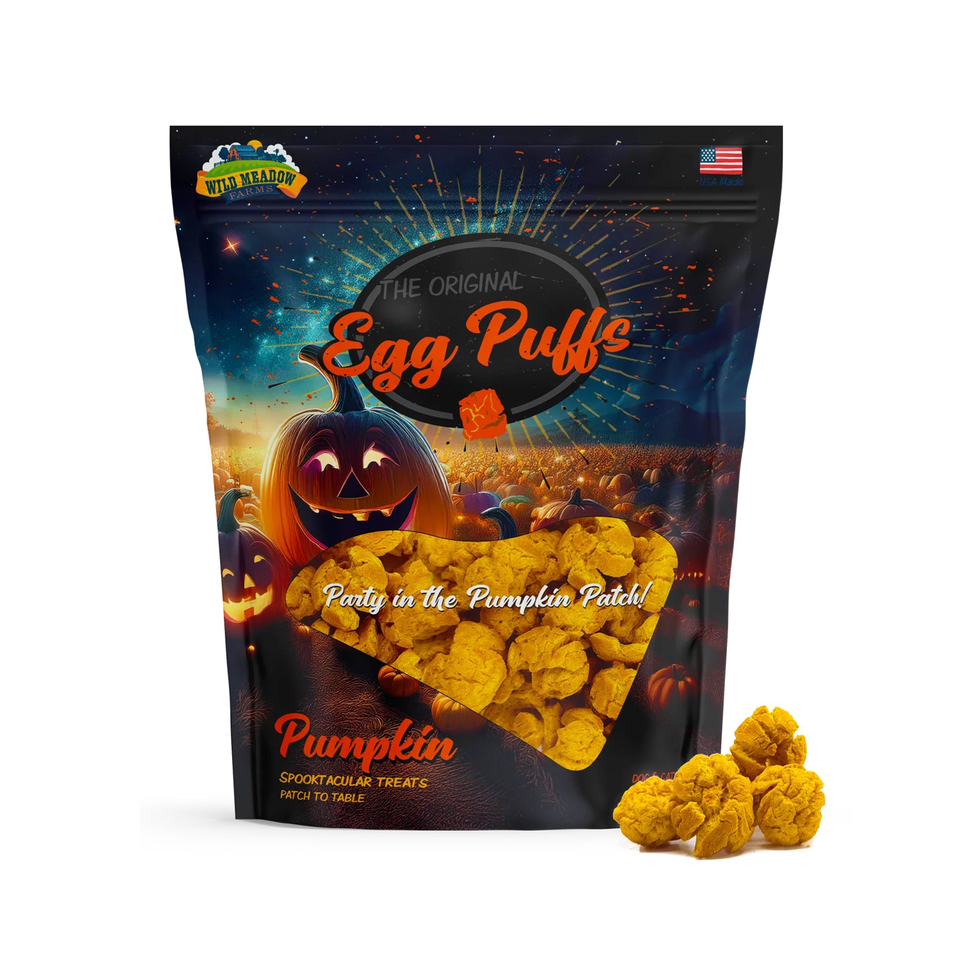 Wild Meadow🐱🐶Halloween Limited Pumpkin Egg Puffs 1oz