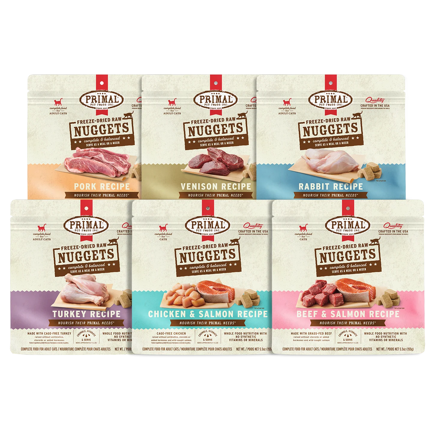 Primal🐱Freeze Dried Raw Nuggets Food 14oz