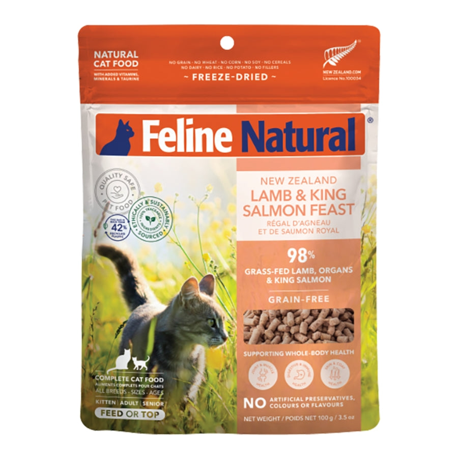Feline Natural🐱Lamb & King Salmon Feast Freeze Dried Cat Food