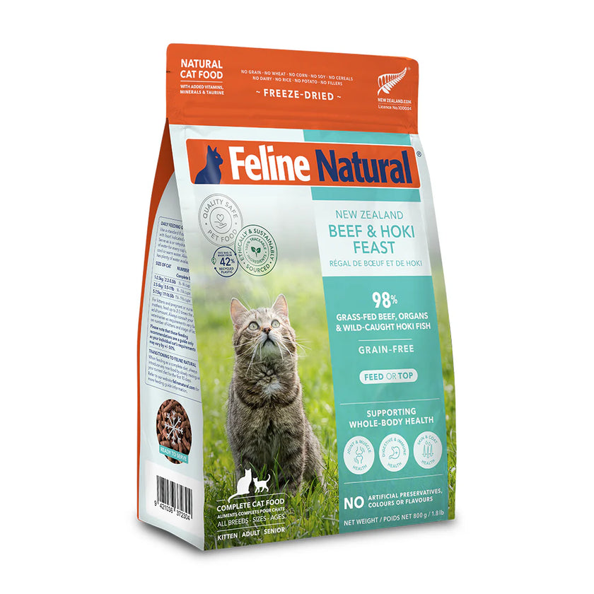 Feline Natural🐱Beef & Hoki Feast Freeze Dried Cat Food