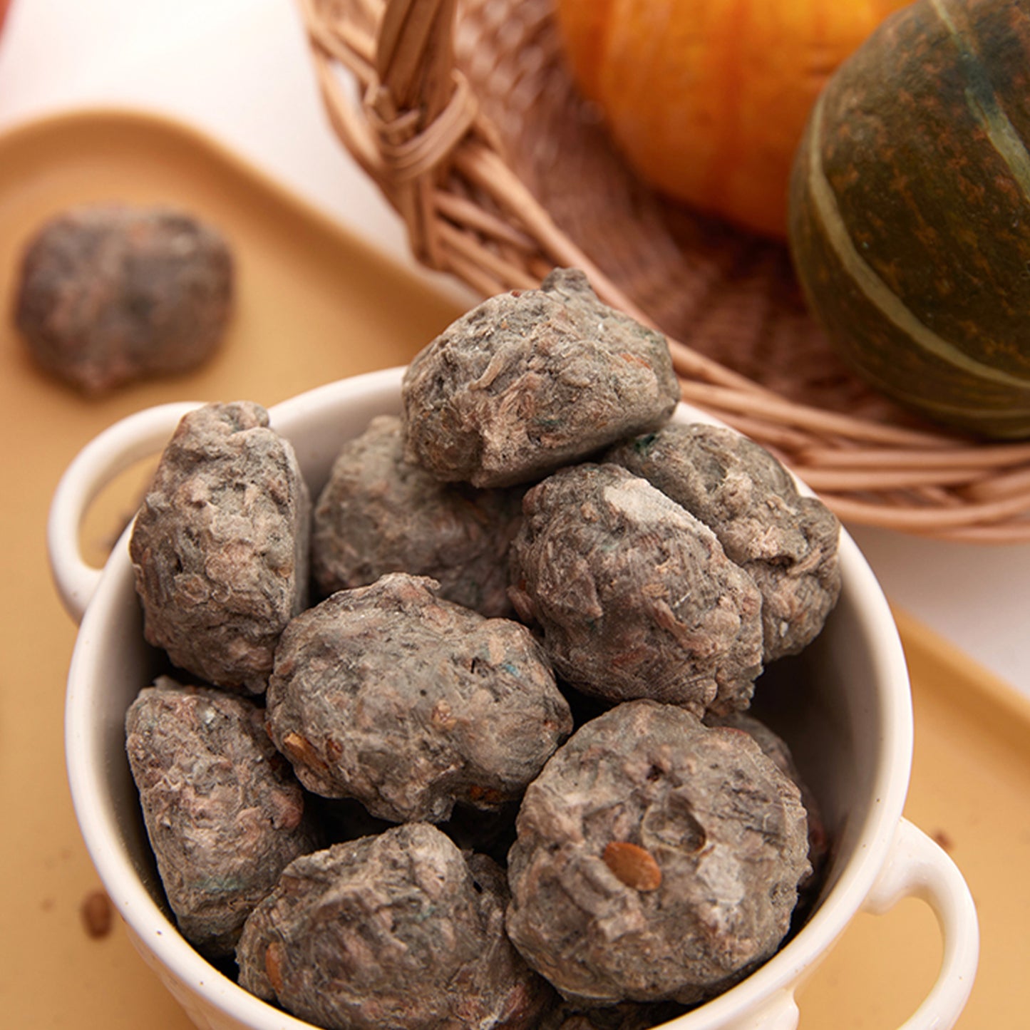 Fredy🐱🐶Freeze Dried Duck Natto Algae Meatball 2.6oz