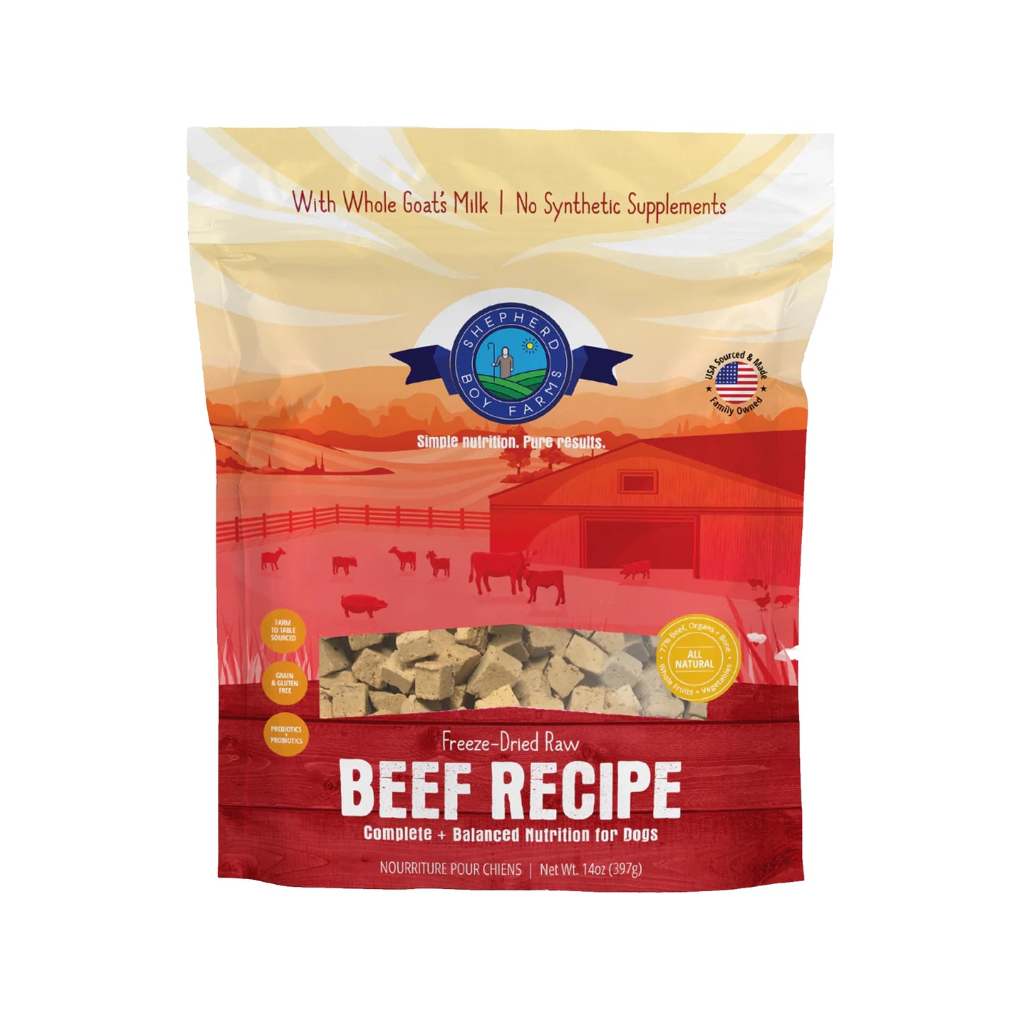 Shepherd Boy Farms🐱🐶Freeze-Dried Raw Food - Beef Delight