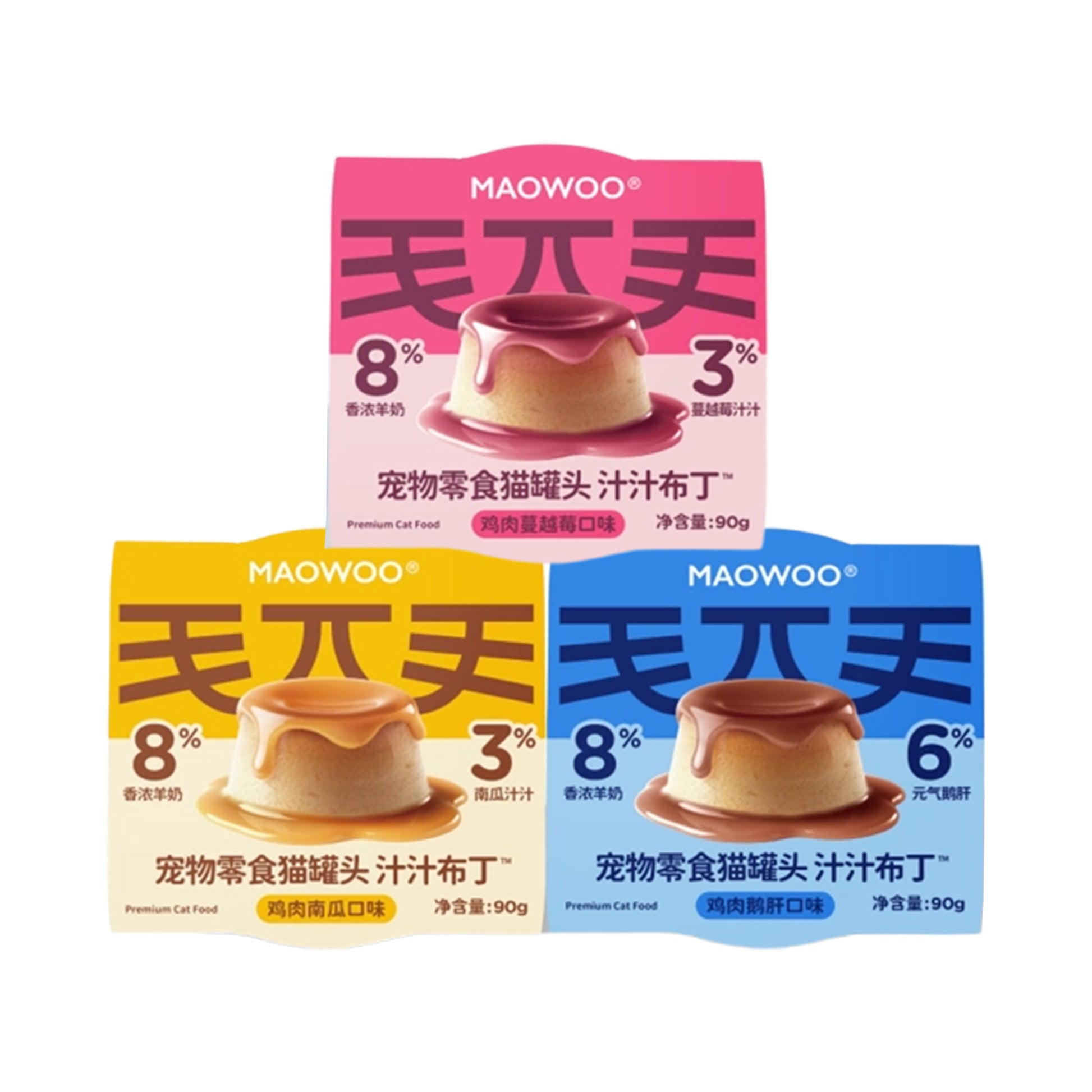 MAOWOO🐱Juice & Pudding Duo Mousse Pate Wet Food 90g