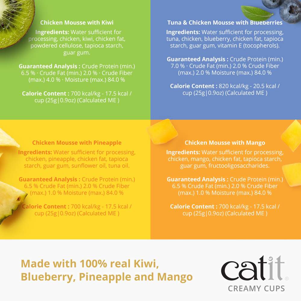 Catit🐱Creamy Cups Variety Pack 4*25g