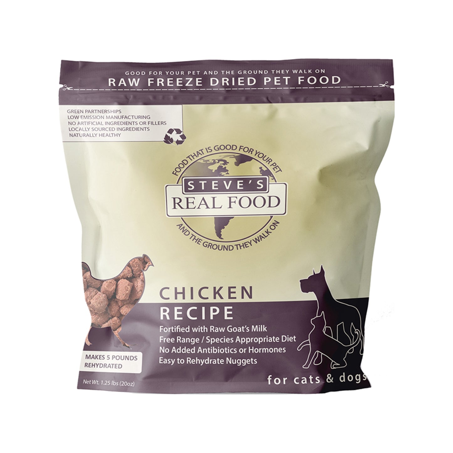 Steve's🐱🐶Freeze Dried Nuggets - Chicken 1.25lb