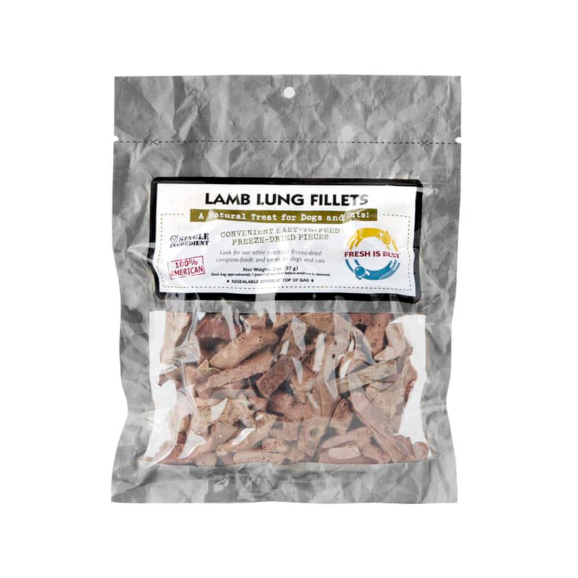 Fresh Is Best🐱🐶Freeze Dried Lamb Lung Fillets 2oz