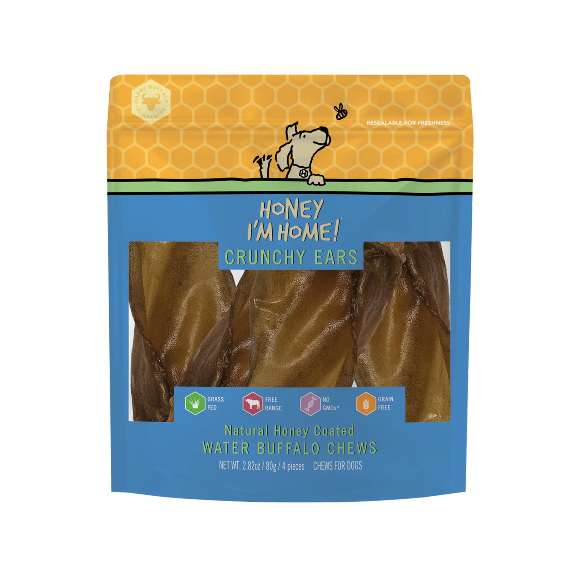 Honey I'm Home🐶Honey Coated Buffalo Crunchy Ears 4pk