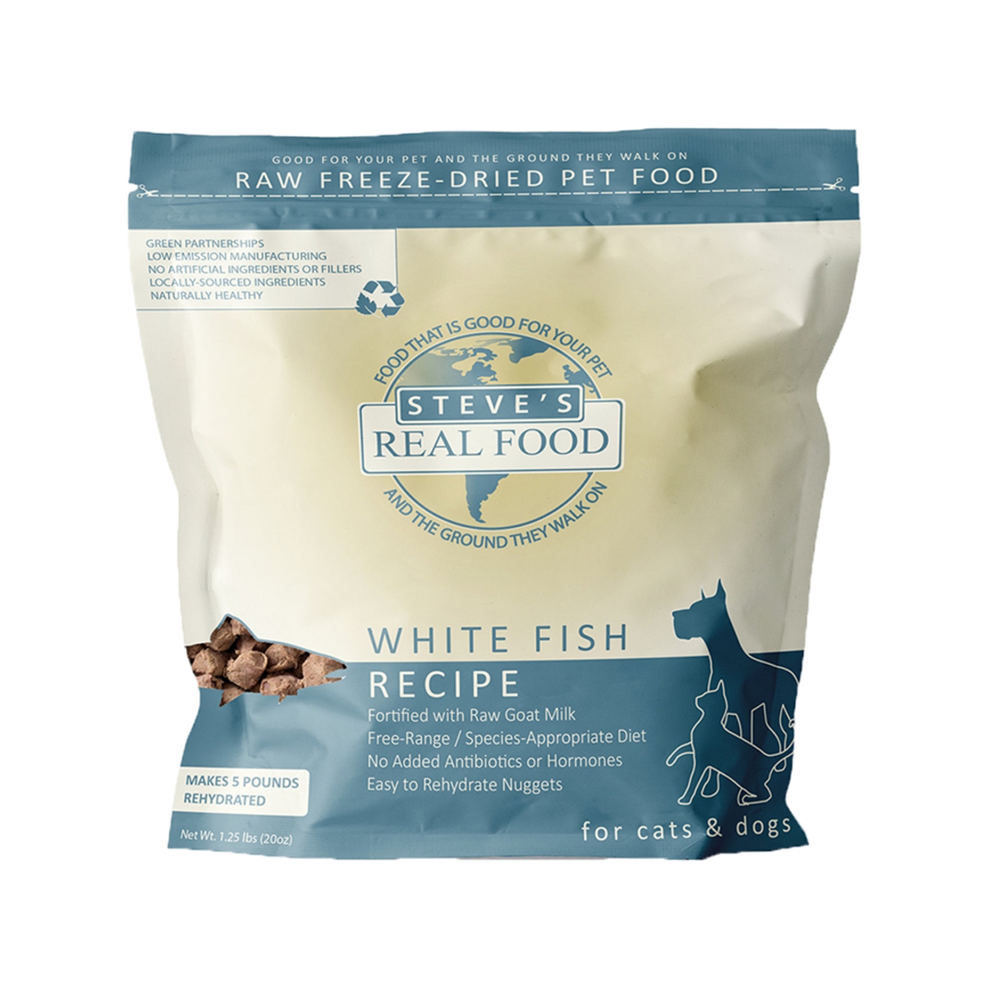 Steve's🐱🐶Freeze Dried Nuggets - Whitefish 1.25lb