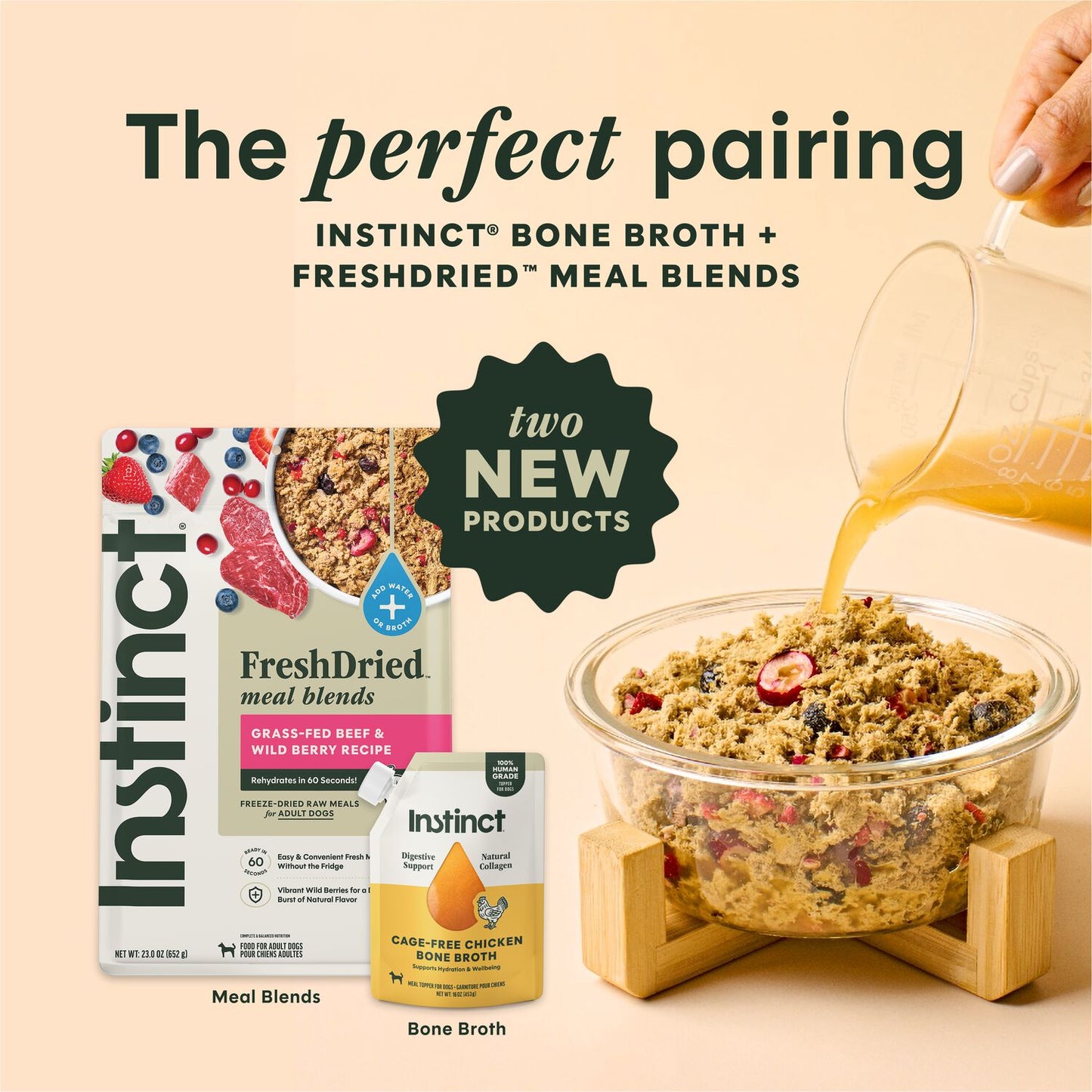 Instinct🐶Cage-Free Chicken Bone Broth 16oz