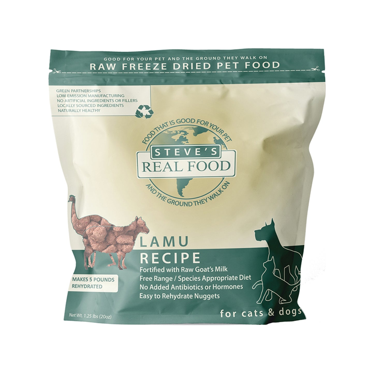 Steve's🐱🐶Freeze Dried Nuggets - Lamu 1.25lb