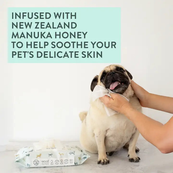 Woof🐶🐱Manuka Honey Wipes 80ct