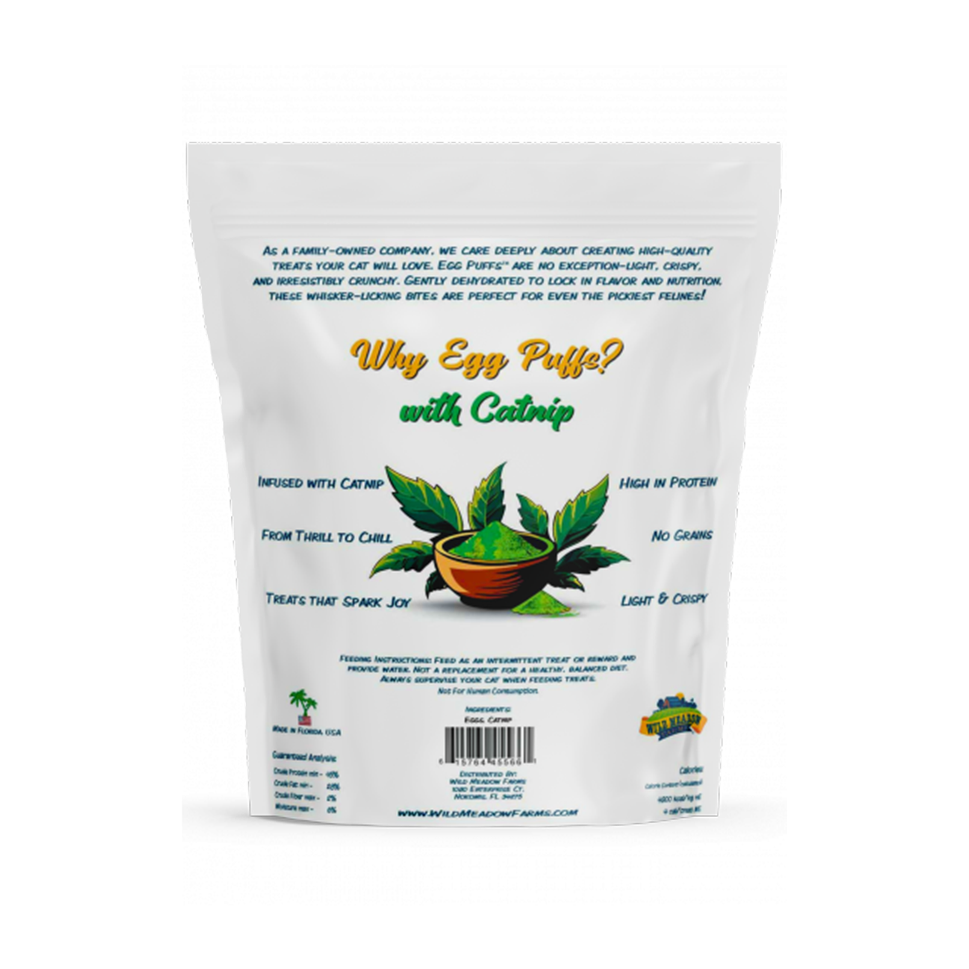 Wild Meadow🐱Egg Puffs Catnip 1oz