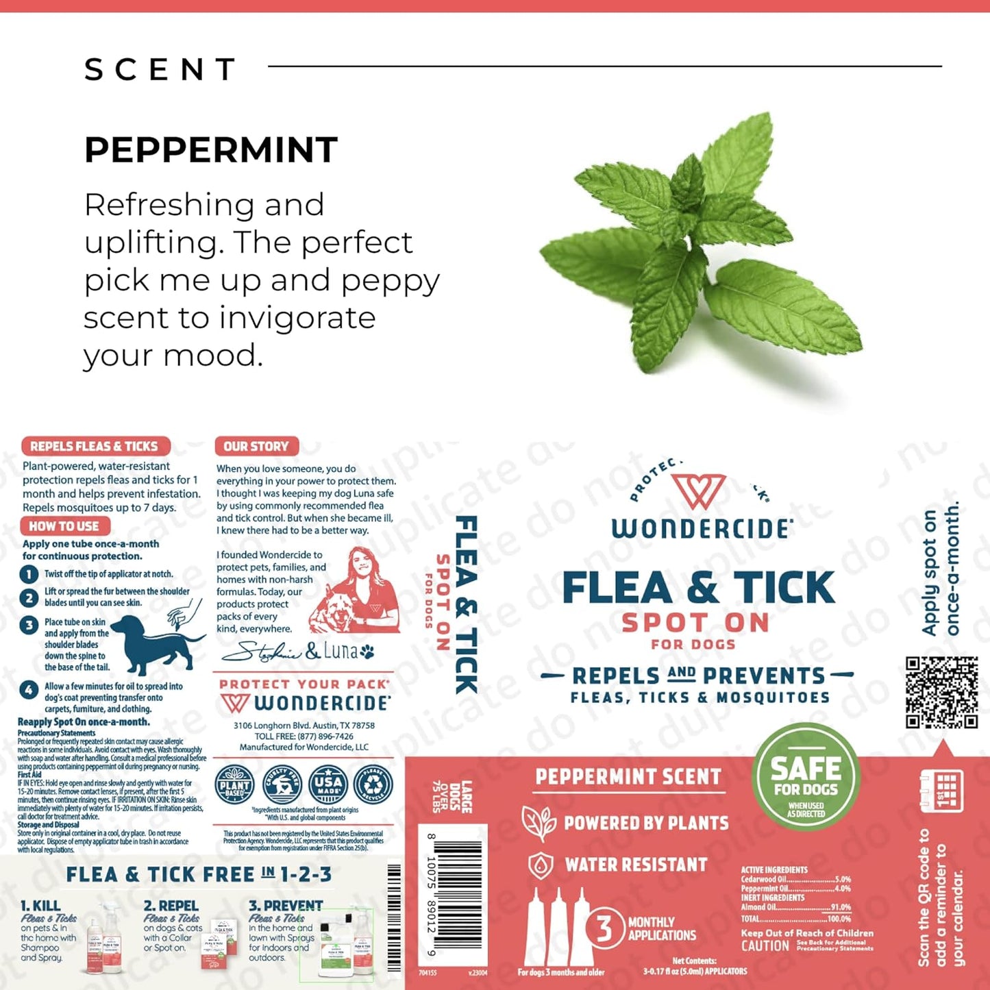 Wondercide🐱🐶Flea & Tick Spot On With Natural Essential Oils6