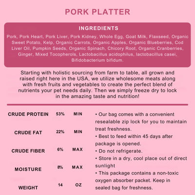 Shepherd Boy Farms🐶Freeze-Dried Raw Food - Pork Platter