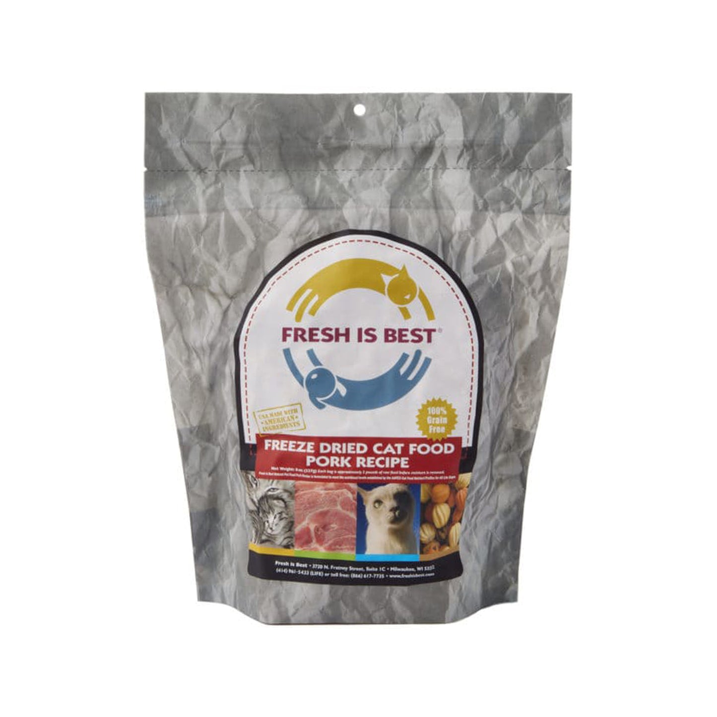 Fresh Is Best🐱Freeze Dried Pork Cat Food 8oz