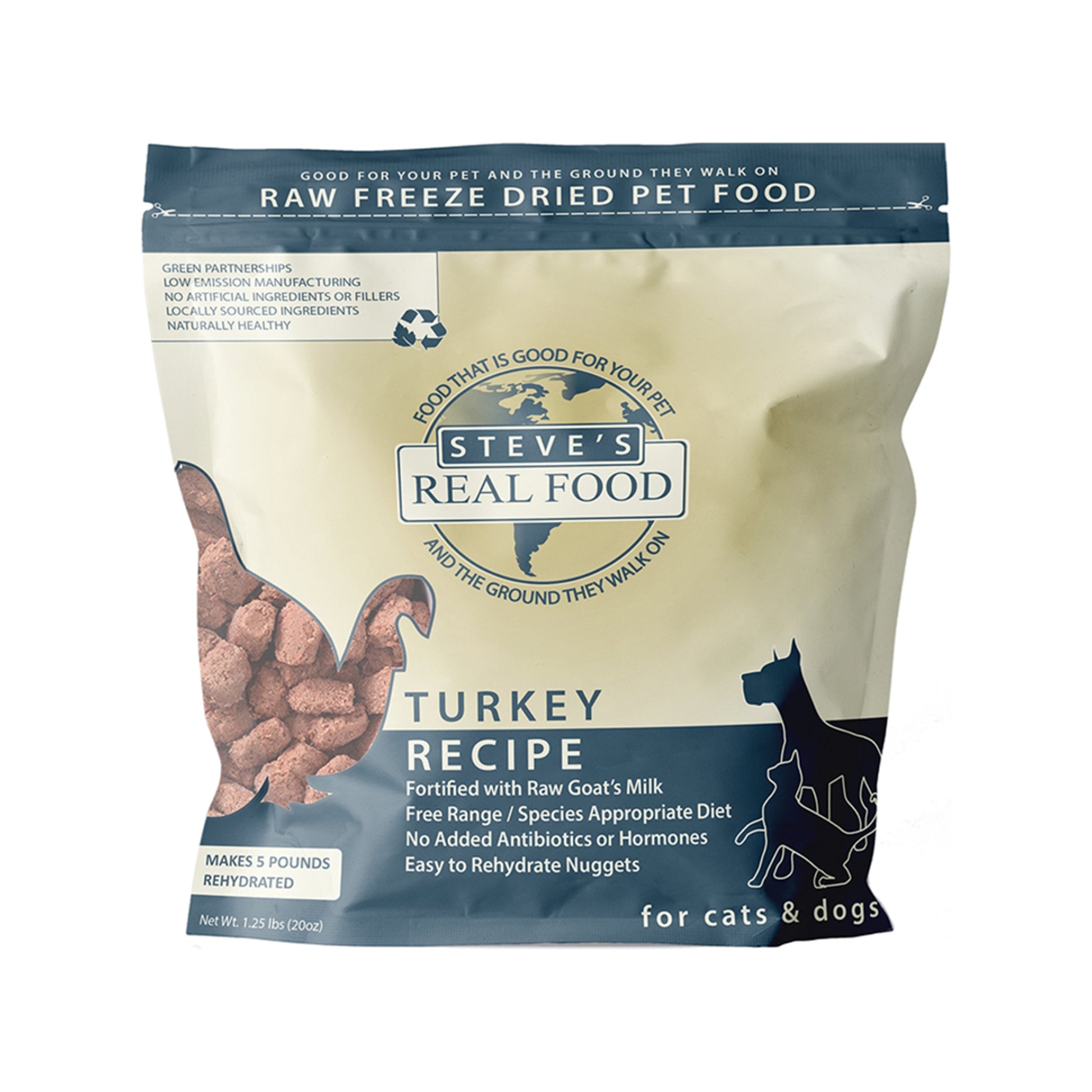 Steve's🐱🐶Freeze Dried Nuggets - Turkey 1.25lb
