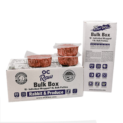 OC RAW🐶Frozen Raw Rabbit & Produce