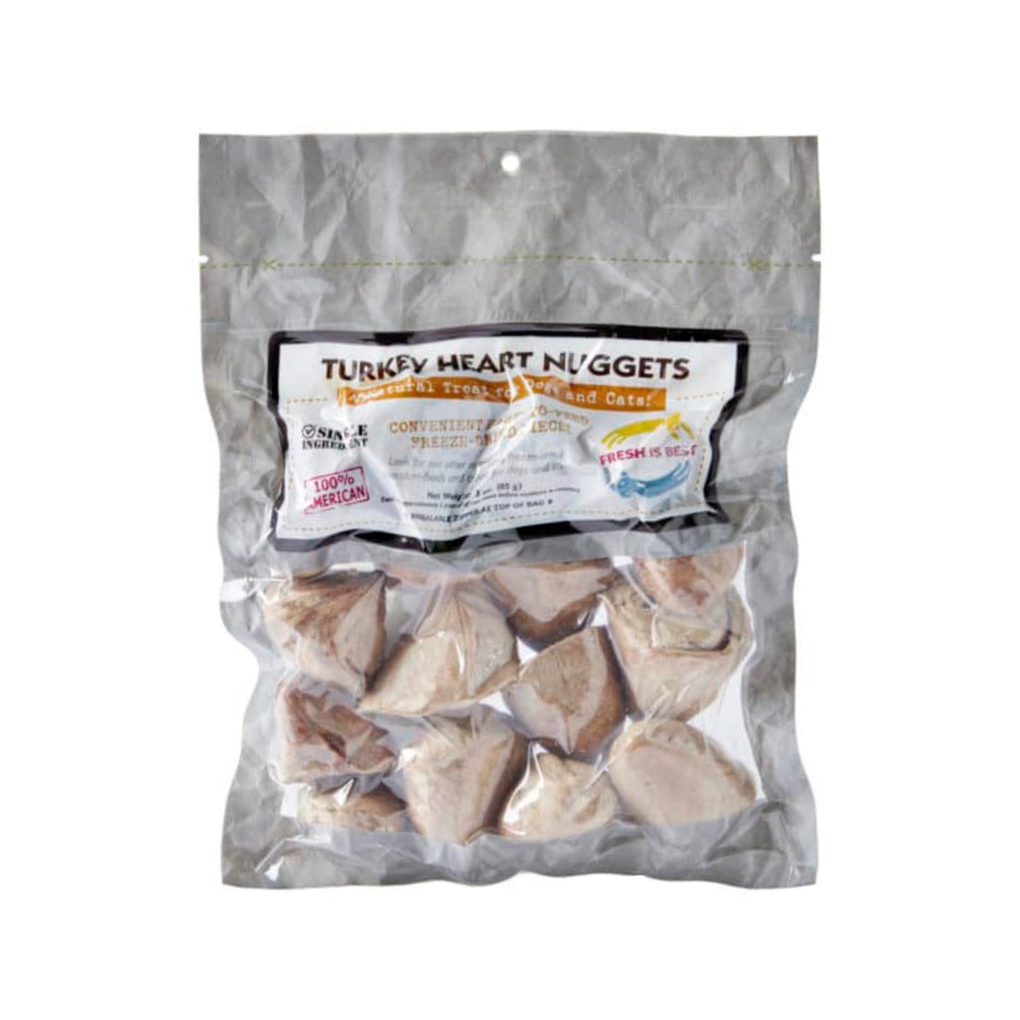 Fresh Is Best🐱🐶Freeze Dried Turkey Heart Nuggets 3oz
