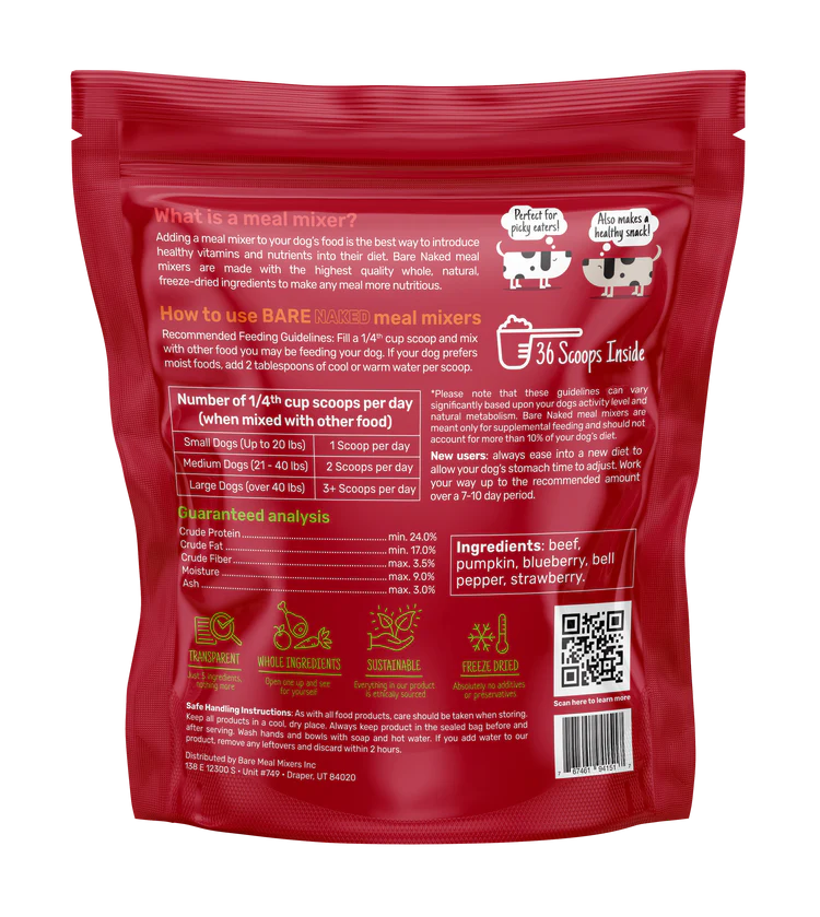 Bare Meal Mixer🐶Beef Veggie & Fruit Mixer