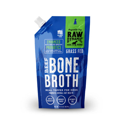 Raw Dynamic🐶Frozen Bone Broth Grass Fed Beef 12oz