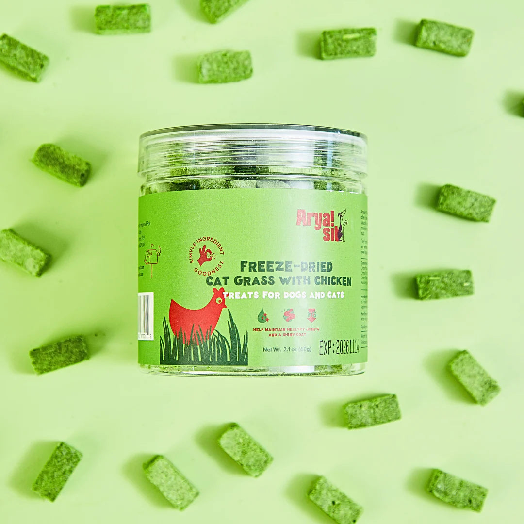 AryaSit🐱Freeze Dried Cat Grass 3.5oz