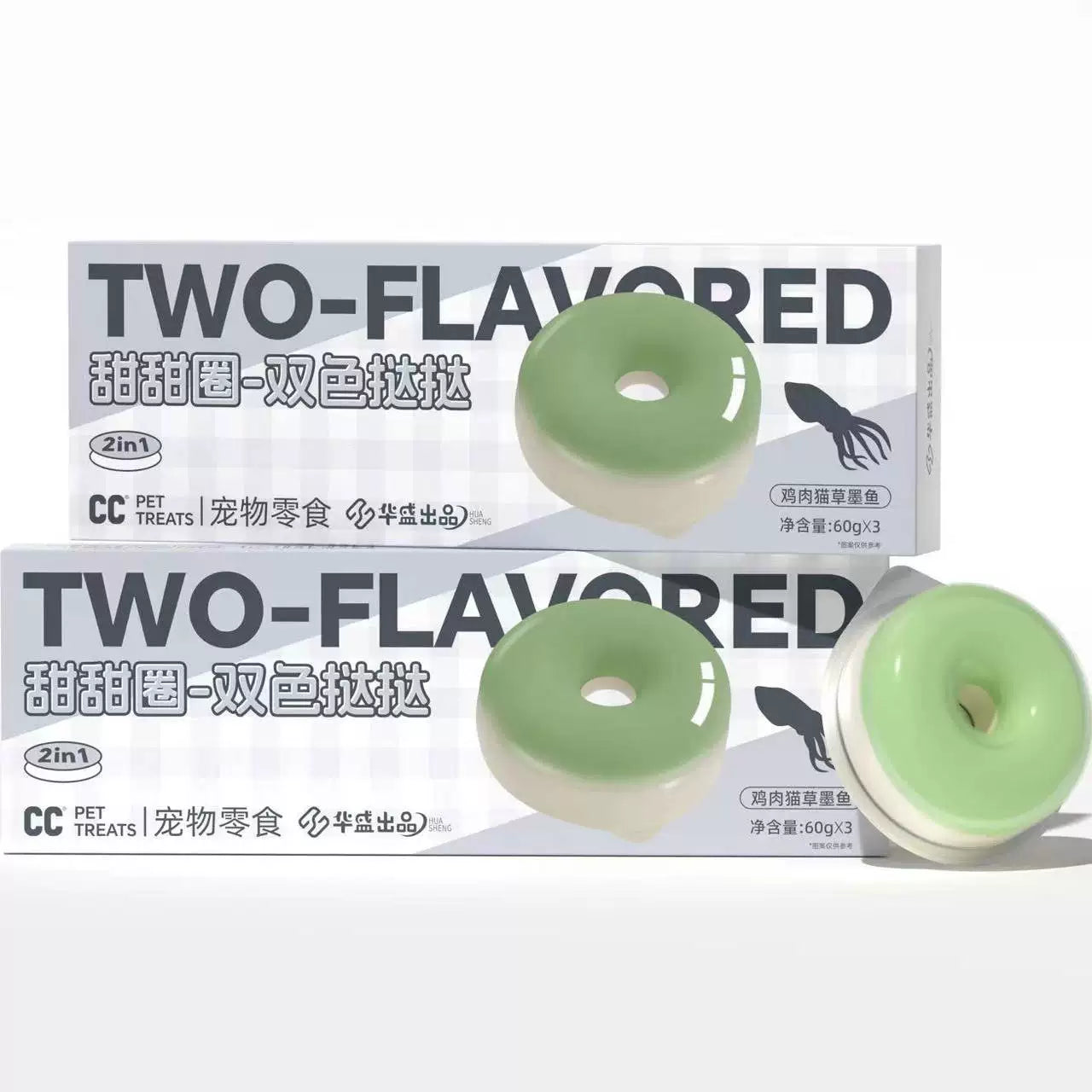 CC🐱🐶Donut Dual-Color Mousse Tart Wet Food 60g*3