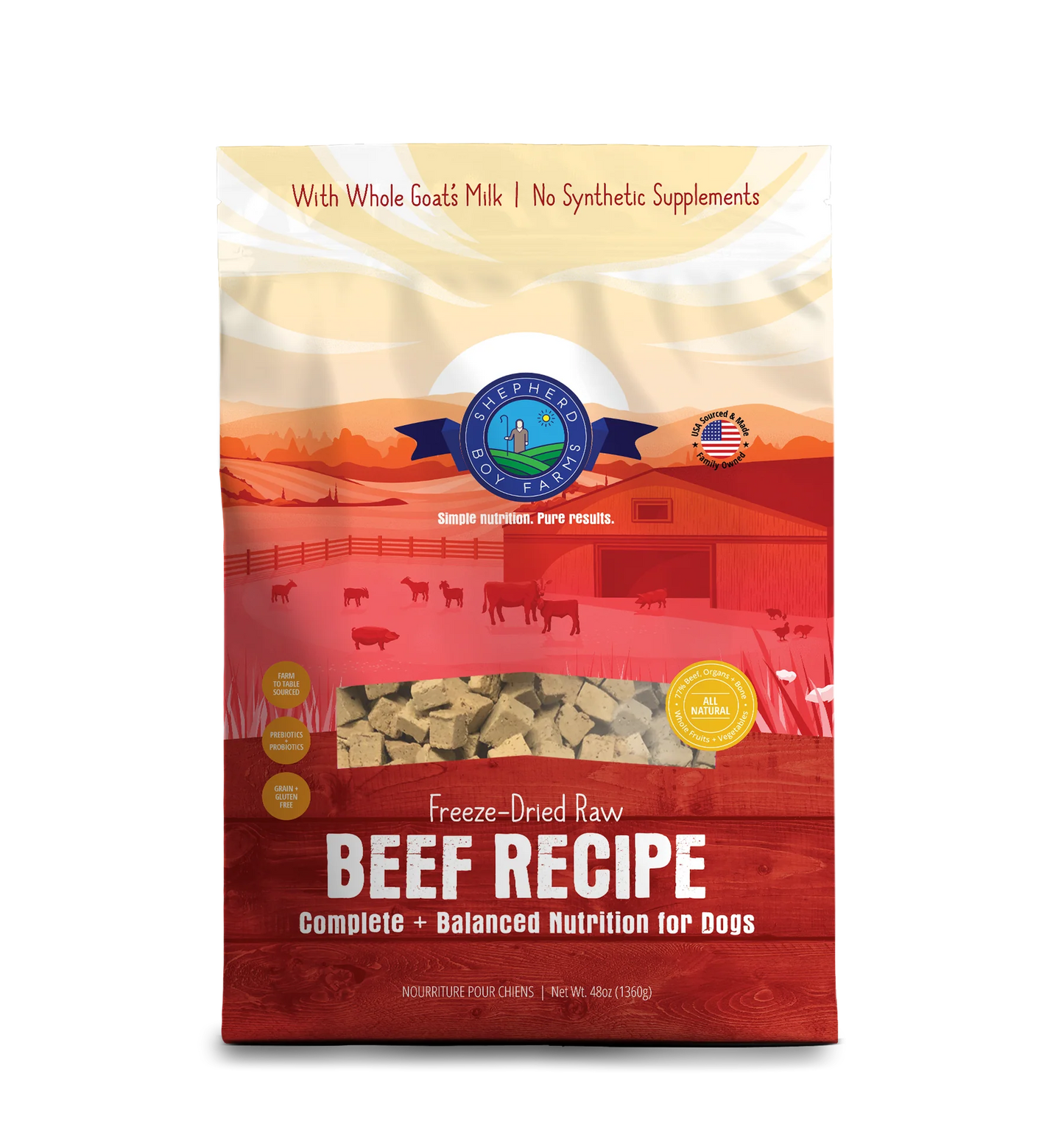 Shepherd Boy Farms🐱🐶Freeze-Dried Raw Food - Beef Delight