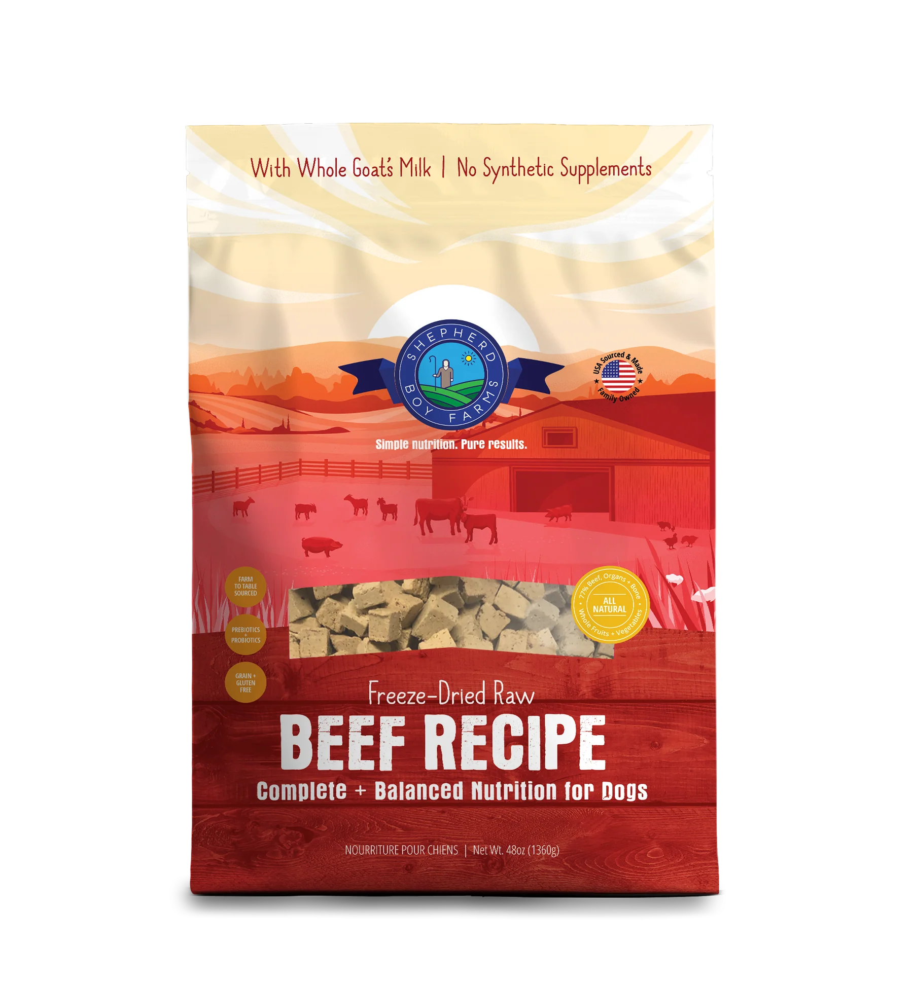 Shepherd Boy Farms🐱🐶Freeze-Dried Raw Food - Beef Delight