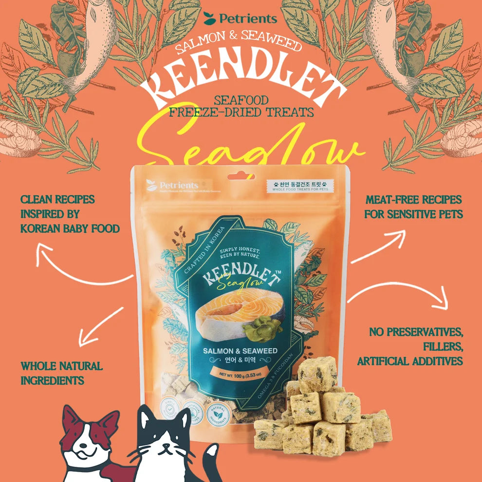 Petrients🐱🐶KEENDLET - Seafood Freeze Dried Crispy Bites 200g