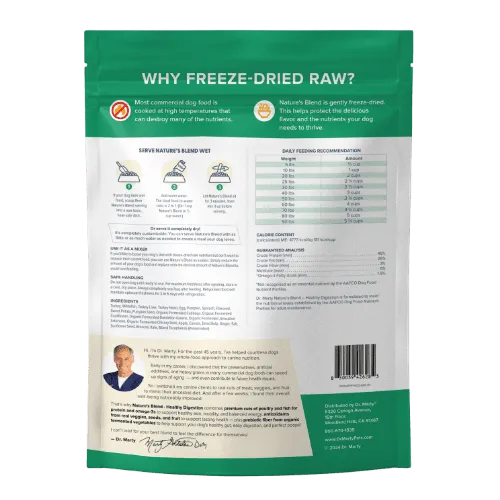 Dr.Marty🐶Nature's Blend Healthy Digestion Freeze Dried Raw Food