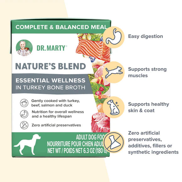 Dr.Marty🐶Nature's Blend Essential Wellness in Turkey Bone Broth Wet Food