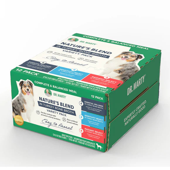 Dr.Marty🐶Nature's Blend Variety Pack in Turkey Bone Broth Wet Food