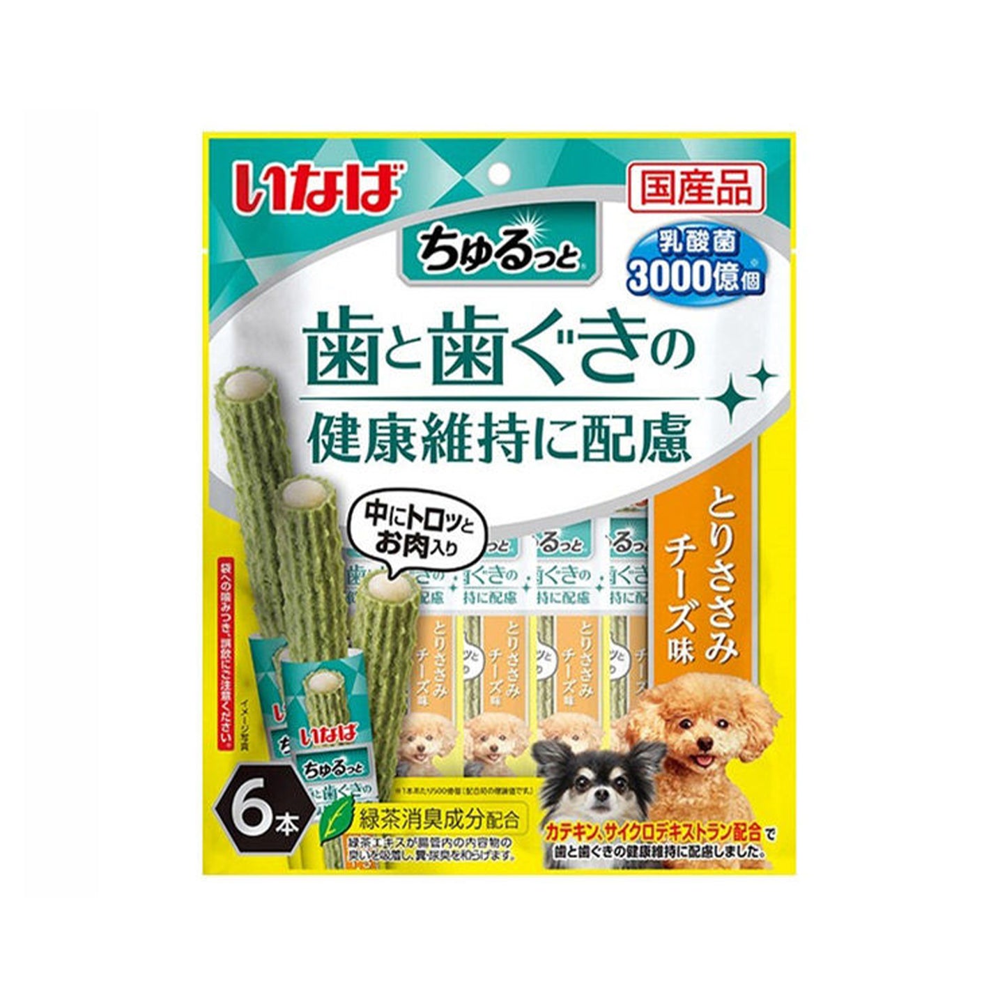 Inaba🐶Probiotic Chicken & Cheese-Filled Dental Bar 6pc