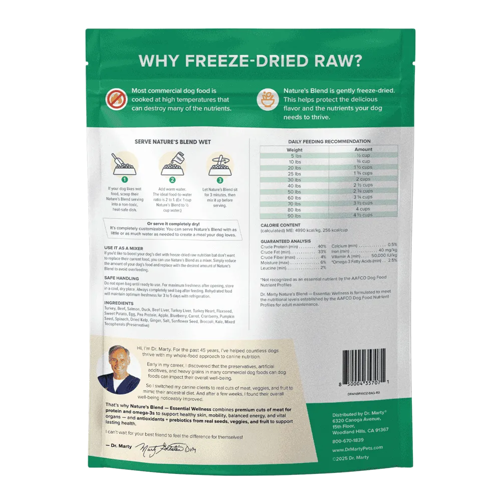 Dr.Marty🐶Nature's Blend Essential Wellness Freeze Dried Raw Food