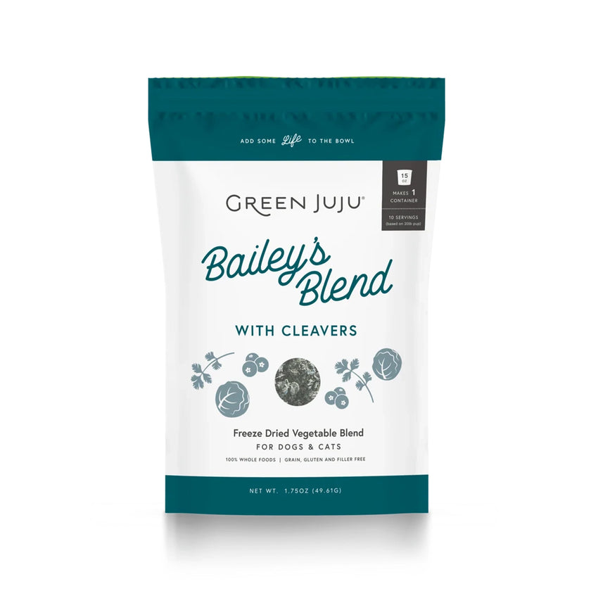 Green JuJu🐶Freeze Dried Bailey's Blend With Cleavers