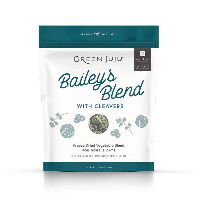 Green JuJu🐶Freeze Dried Bailey's Blend With Cleavers