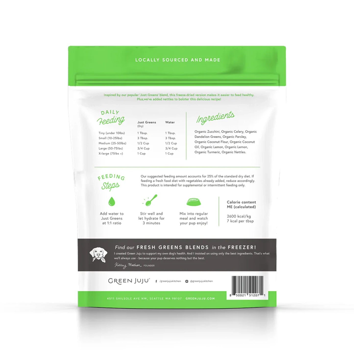 Green JuJu🐶Freeze Dried Just Greens Blend With Nettles